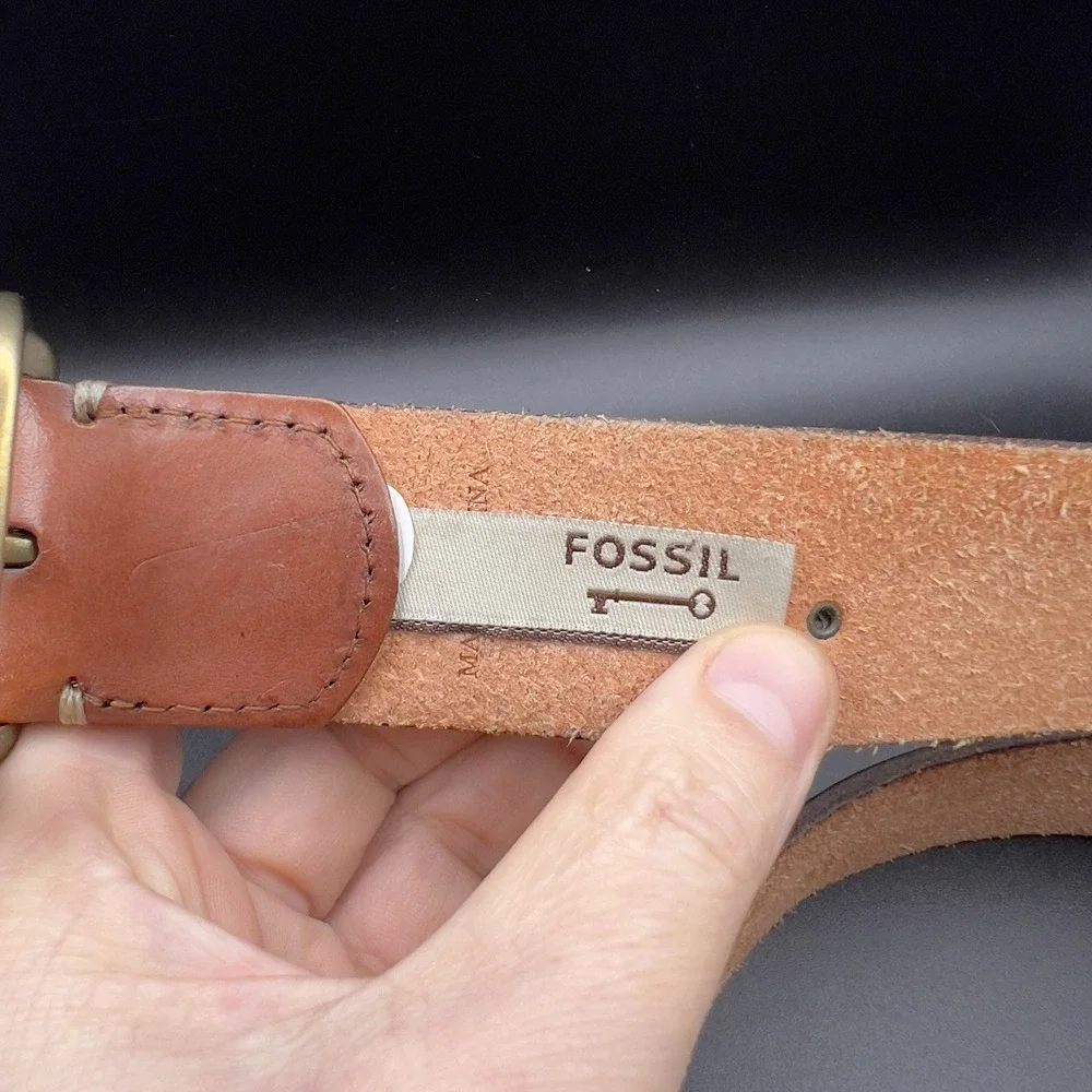 FOSSIL Multicolor Patchwork Leather Belt Women's BOHO ~ Size M 41